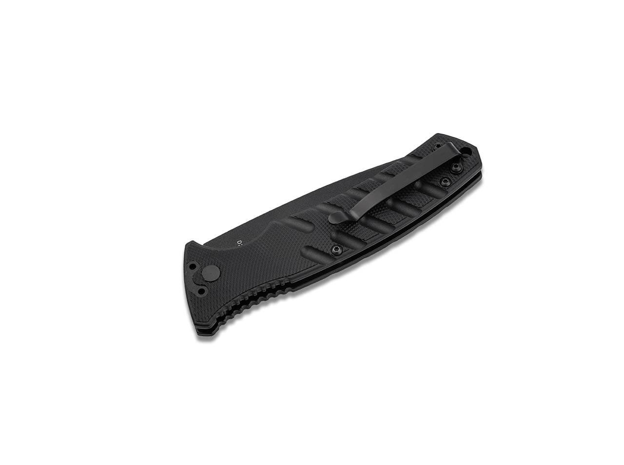 Boker Plus 06EX900 Large Strike Grivory Black Automatic Knife, Black Grivory Handle & Black D2 Drop Point Blade Boker Plus 06EX900 Large Strike Grivory Black Automatic Knife, Black Grivory Handle & Black D2 Drop Point Blade - Image 2