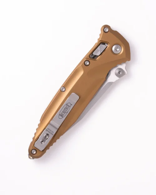 Microtech 159RL-10TA Socom Delta RAM-LOK Folding Knife, Stonewashed M390MK Spear Point Blade & Tan Aluminum Handle