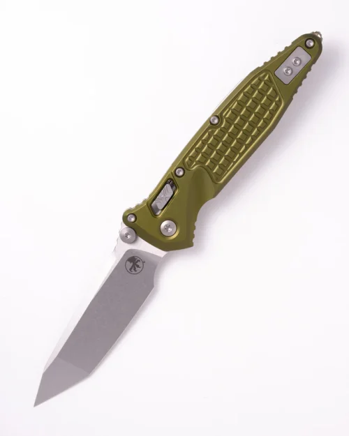 Microtech 161RL-10FROD Socom RAM-LOK Folding Knife, Stonewashed M390MK Standard Blade & OD Green FRAG Aluminum Handle