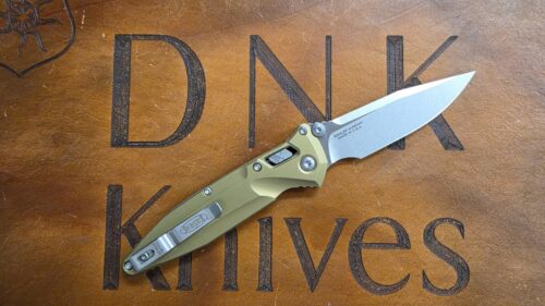Microtech Socom Delta Ram-Lok 159RL-10TA Tan Aluminum Standard Edge Stonewashed