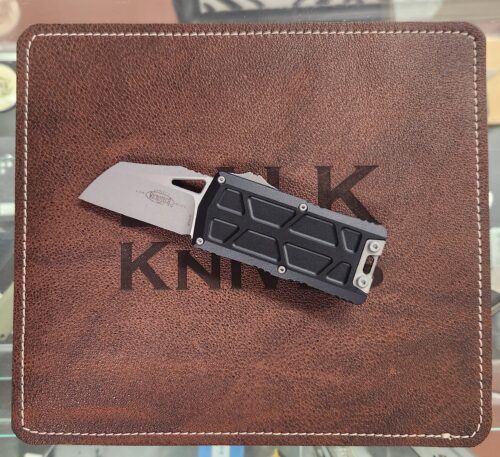 Microtech 1156-10AP Exocet II OTF Automatic Knife, Apocalyptic M390MK Wharncliffe Blade & Black Aluminum Handle