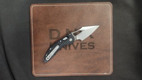 Microtech 169MRL-10FR M-Stitch RAM-LOK Folding Knife, Stonewashed M390MK Blade & Black FRAG Aluminum Handle