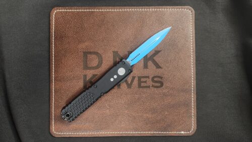 Microtech 11224-1JK Ultratech Gen IV Jedi Knight OTF Automatic Knife, Blue Double Edge M390MK Blade & Black Machined Aluminum Handle