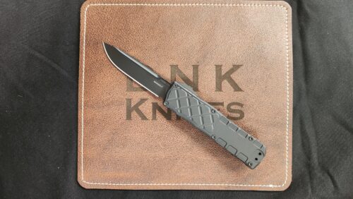 Guardian Tactical 16-3111 Apex EDC OTF Automatic Knife, Black Anodized Aluminum Handle & Black Tactical Single Edge Blade