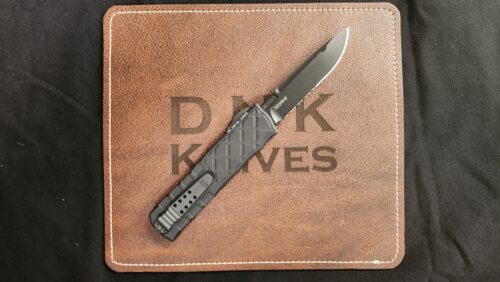 Guardian Tactical 15-3112 Apex EDC OTF Automatic Knife, Black Aluminum Handle & Black Serrated MagnaCut Blade
