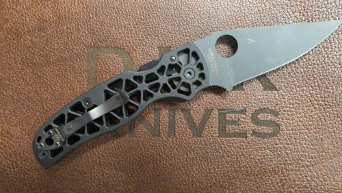Spyderco Edgerati Black S30V Compression Lock Black Aluminum C266BKALBKP Plain Edge