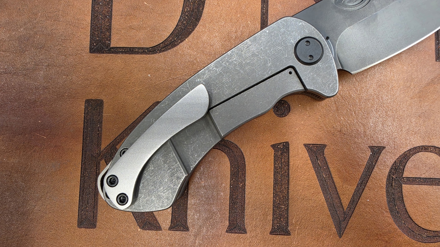 Medford Theseus DLC D2 Blade Tumbled Ti Frame Preowned Medford Theseus DLC D2 Blade Tumbled Ti Frame Preowned - Image 5