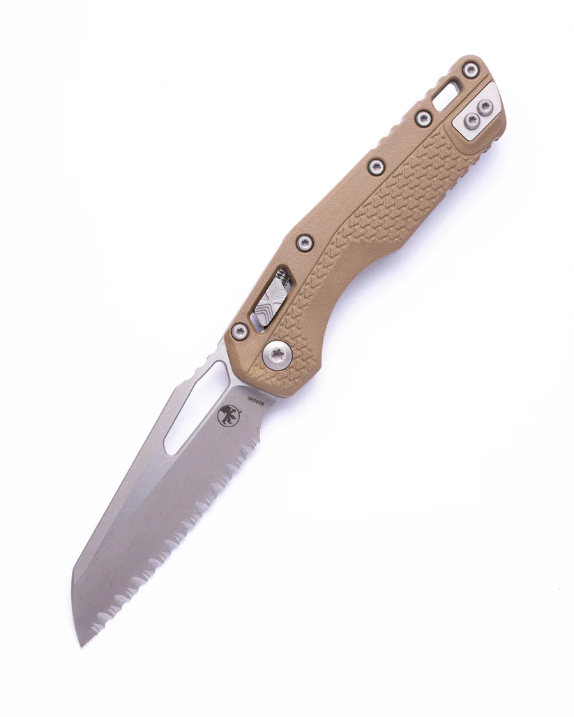 Microtech 210T-12APPMDE MSI RAM-LOK Folding Knife, Apocalyptic Full Serrated M390MK Sheepsfoot Blade & Dark Earth Tri-Grip Polymer Handle Microtech 210T-12APPMDE MSI RAM-LOK Folding Knife, Apocalyptic Full Serrated M390MK Sheepsfoot Blade & Dark Earth Tri-Grip Polymer Handle