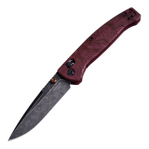 Hogue Knives 24452 Mysto ABLE Lock Manual Folder, Black Stonewashed MagnaCut Drop Point Blade & Redstone Richlite Handle