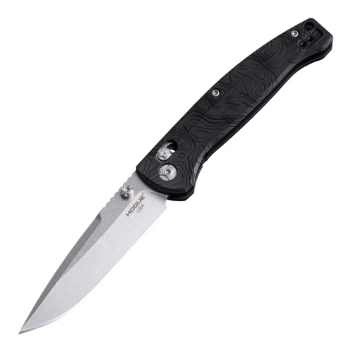 Hogue 24457 Mysto ABLE Lock Knife, Black Diamond “Metal” Richlite & Tumbled MagnaCut Blade Hogue 24457 Mysto ABLE Lock Knife, Black Diamond "Metal" Richlite & Tumbled MagnaCut Blade