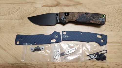 Vosteed A3102 Porcupine ModSwap™ Crossbar Lock Folding Knife, Satin 154CM Blade & Yellow Current Micarta Handle