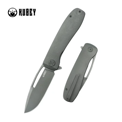 Kubey KU353C Supercell Liner Lock Folding Knife, Darkwash M390 Drop Point Blade & Darkwashed Titanium Handle