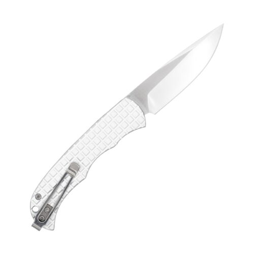CobraTec Cyclone Hidden Release Automatic Knife, Silver Aluminum & D2 Blade
