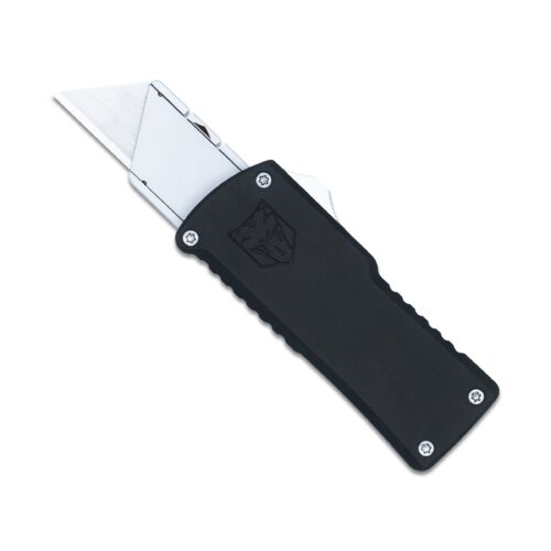 CobraTec OTF Utility Knife, Black Anodized Aluminum