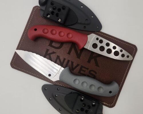 Spyderco Temperance Lightweight FB05SGY & FB05TRD Fixed Blade + Trainer Bundle, Serrated CPM Cru-Wear Blade, Gray FRN & Red FRN Trainer