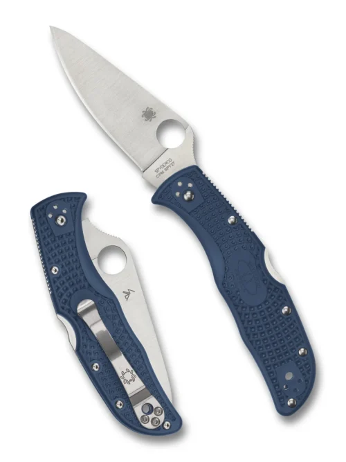 Spyderco Endela Lightweight C243PCBL Folding Knife, Satin CPM SPY27 Blade & Cobalt Blue FRN Handle