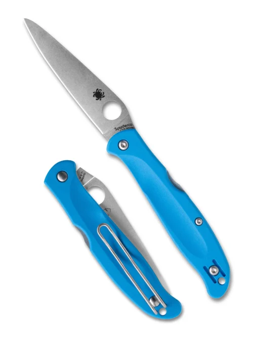 Spyderco Charisma C259PBL Folding Knife, Satin CTS-BD1N Blade & Blue FRN Handle