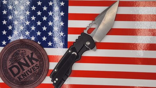 Attention to Detail (A2D) Knives Gen 4 Mark 2B Medium Folding Knife – MagnaCut Hissatsu Rising Grind, 20 LPI Titanium, Antique Bronze Anodized