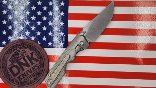 Attention to Detail (A2D) Knives Gen 4 Mark 3 Medium Folding Knife – MagnaCut Clip Point Rising Grind, Betty Camo Quartz, Bright Wash Titanium