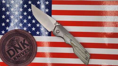 Attention to Detail (A2D) Knives Gen 4 Mark 3 Medium Folding Knife – MagnaCut Clip Point Rising Grind, Betty Camo Quartz, Bright Wash Titanium