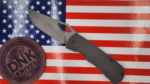 McNees Knives 3.75″ DX Dixon Diamond Folding Knife – Stonewashed Titanium (SW-A)
