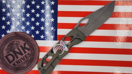 McNees Knives 3.75″ DX Dixon Skeletonized Folding Knife – Green/Bronze Anodized Titanium (GRN/BRNZ-A)