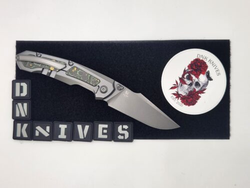 Kizer Feyweed Ki3694A2 Folding Knife – 2.98″ S90V Blade, Titanium & Toxic Storm Handle – Pre-Owned