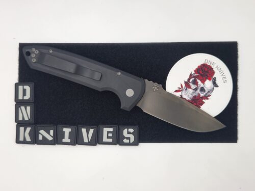 Pro-Tech Rockeye PVK Exclusive Automatic Knife – CPM 3V Grey DLC Drop Point Blade, Textured Handle – Pre-Owned