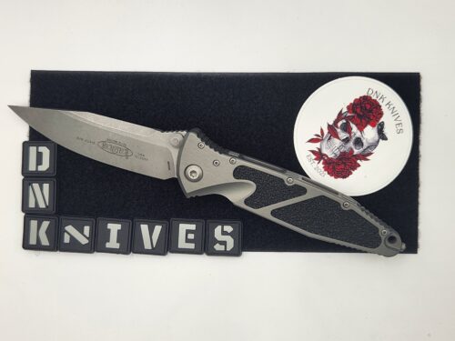 Microtech SOCOM Elite Manual Folding Knife – M390MK Apocalyptic Clip Point Blade, Natural Grey Handle – Pre-Owned