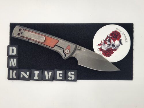 Chaves Knives Scapegoat Black Label Integral Folding Knife – CPM 3V Tumbled PVD Blade, Tumbled Titanium Handle, Dirty Steve Magnetic Micarta Inlay – Pre-Owned