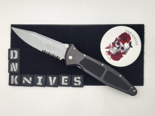 Microtech Vintage SOCOM M/A Manual Folding Knife – 154CM Bead Blasted Partially Serrated Clip Point Blade, 10/1998 – Pre-Owned