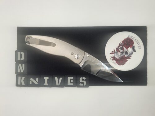 Three Rivers Manufacturing (TRM) Neutron 2 Titanium Folding Knife – Mike Irie Compound Ground Mirror-Polished CPM 154 Blade, Pinstripe Titanium Handle