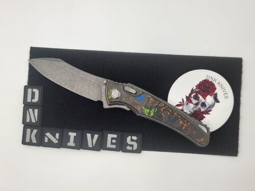 Preowned New Hawk Knives Talon BR-OP Exclusive Folding Knife – Tumbled M390 Blade, Tumbled Titanium Handle, 80s Camo Carbon