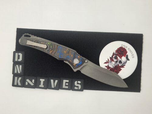 Preowned New Hawk Knives Talon BR-OP Exclusive Folding Knife – Tumbled M390 Blade, Tumbled Titanium Handle, 80s Camo Carbon
