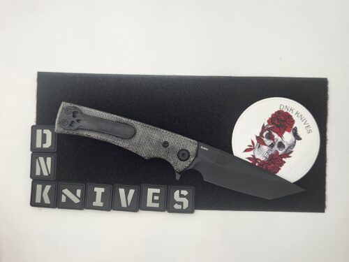 Chaves Knives Liberation Street Folding Knife – Black PVD Elmax Tanto Blade, Black Micarta Handle – Pre-Owned
