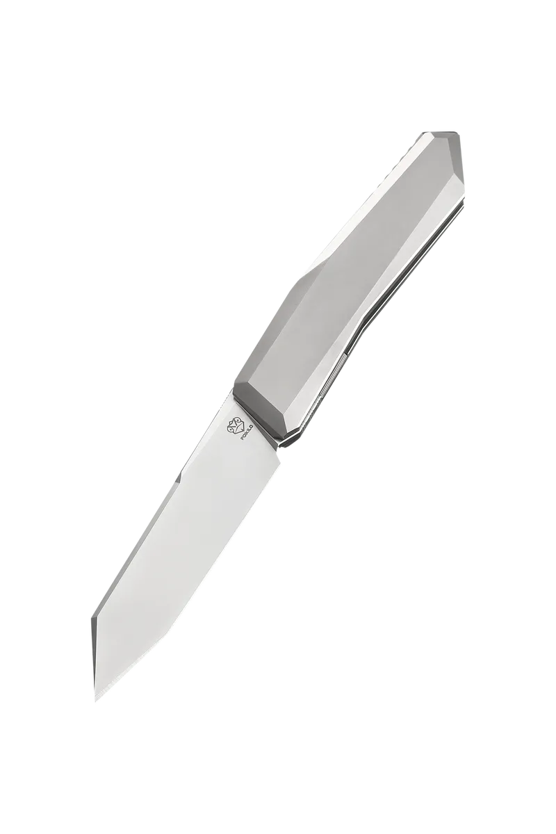 Poikilo Blade Large Prism STD PSW Folding Knife – 4.04″ Pearlescent Stonewashed M398 Reverse Tanto Blade, Titanium Handle Poikilo Blade Large Prism STD PSW Folding Knife – 4.04" Pearlescent Stonewashed M398 Reverse Tanto Blade, Titanium Handle