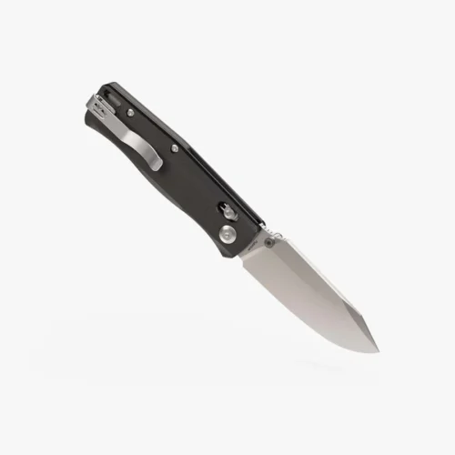 Flytanium BEEF FLY-1386PBS Folding Knife – 3.5″ 14C28N Stonewashed Blade, Pitch Black G10 Handle