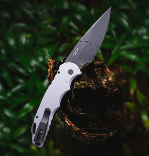 Pro-Tech TR-4 BSW26.TR4.1 Automatic Knife, DLC Black MagnaMax Drop Point & Solid Gray Aluminum — Blade Show West 2026