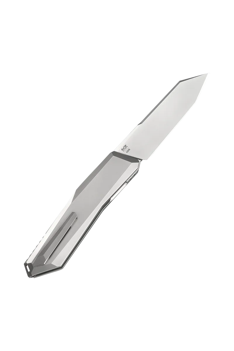 Poikilo Blade Large Prism STD PSW Folding Knife – 4.04″ Pearlescent Stonewashed M398 Reverse Tanto Blade, Titanium Handle Poikilo Blade Large Prism STD PSW Folding Knife – 4.04" Pearlescent Stonewashed M398 Reverse Tanto Blade, Titanium Handle - Image 2
