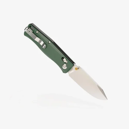 Flytanium BEEF FLY-1386DMS Folding Knife – 3.5″ 14C28N Stonewashed Blade, Dark Moss G10 Handle